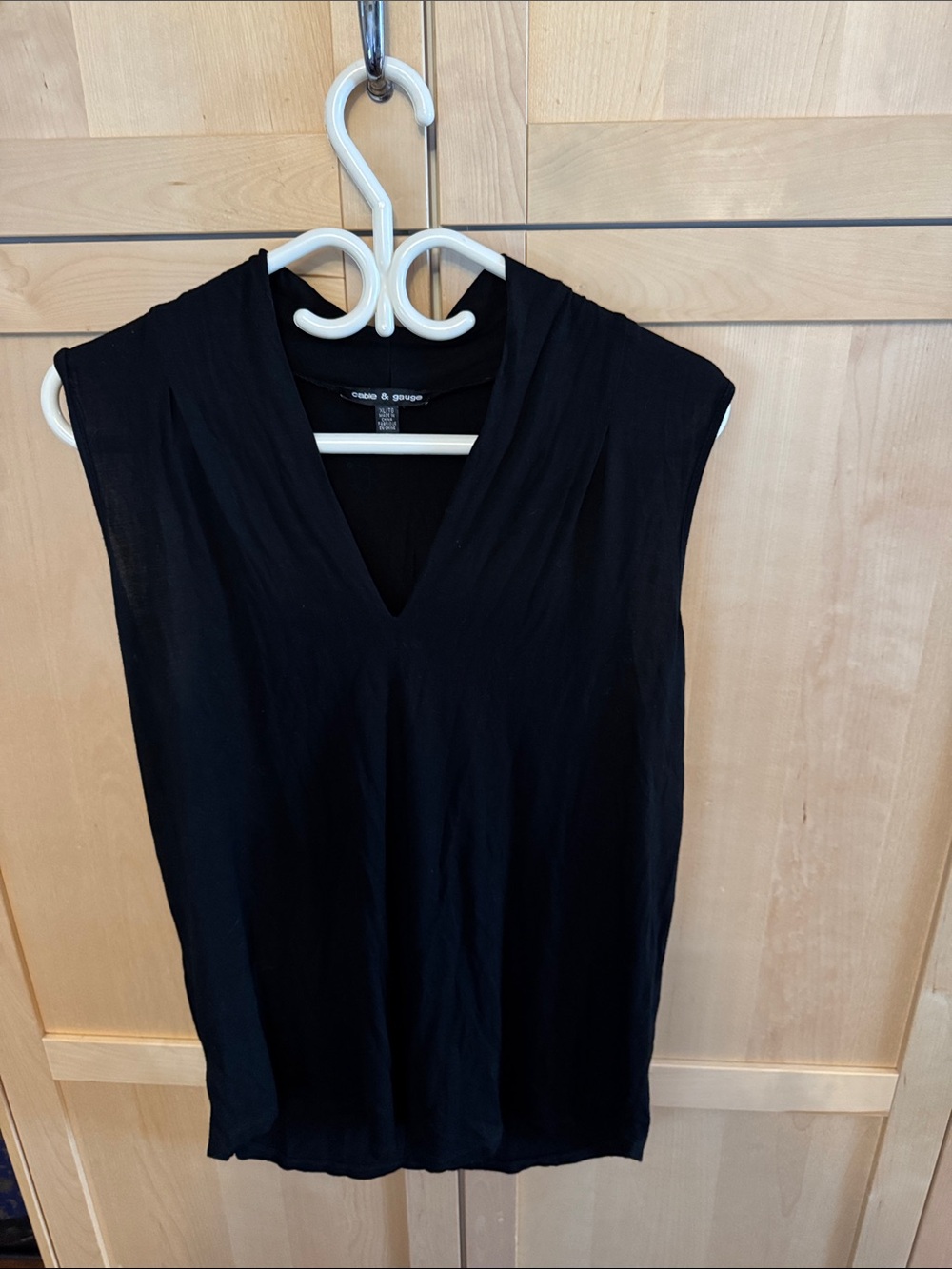 Casual V-Neck Sleeveless Dress - Black